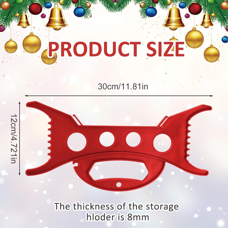 Emsiok 4PCS Christmas Lights Storage Holder Red Holiday Light Organizer All Purpose Lights Cord Wind Up Christmas Light Winder String Lights Storage for Tree Lights Garland Beads Extension Cord - Image 2